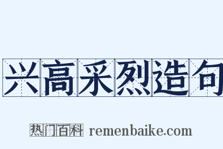兴高采烈造句是什么意思的图片